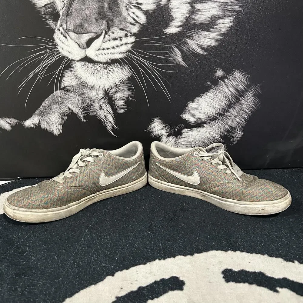 Nike SB Check Solar 867301-910 Athletic Sneaker Men's 8 Gray Canvas Lace-Up